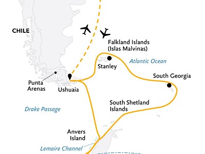 Epic Antarctica: Crossing the Circle via Falklands and South Geor...